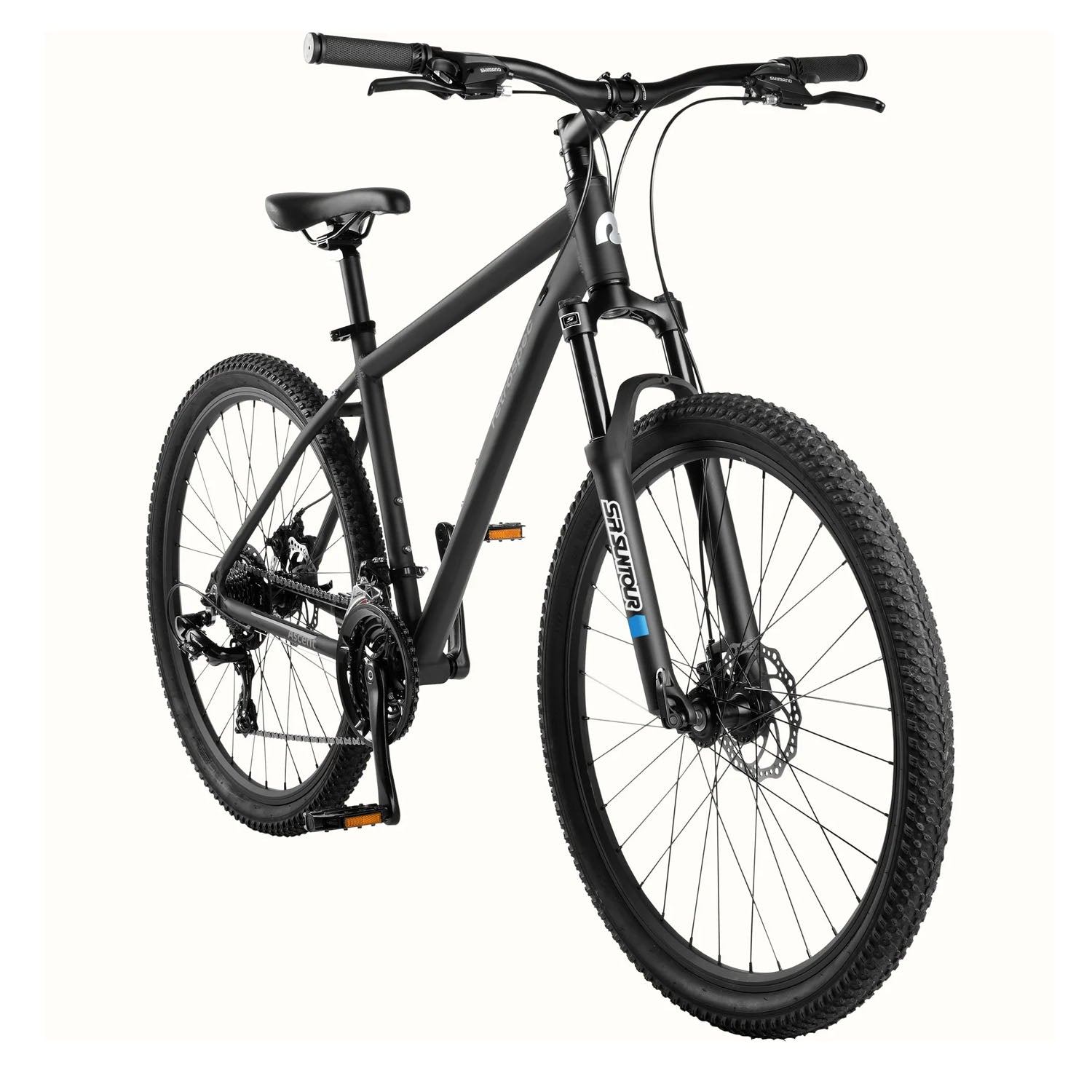 Retrospec Ascent 27.5" Mountain Bike - 21 Speed, Matte black, bixbybicycles.com