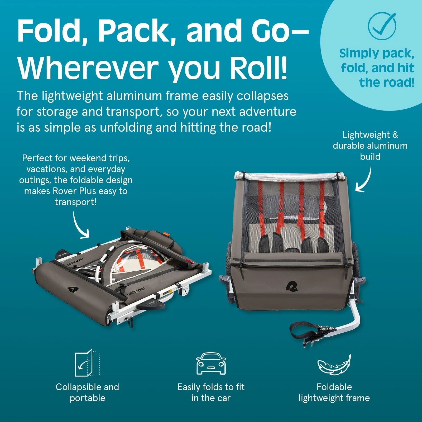 Retrospec Rover, 2 Passenger Trailer, bixbybcycles.com