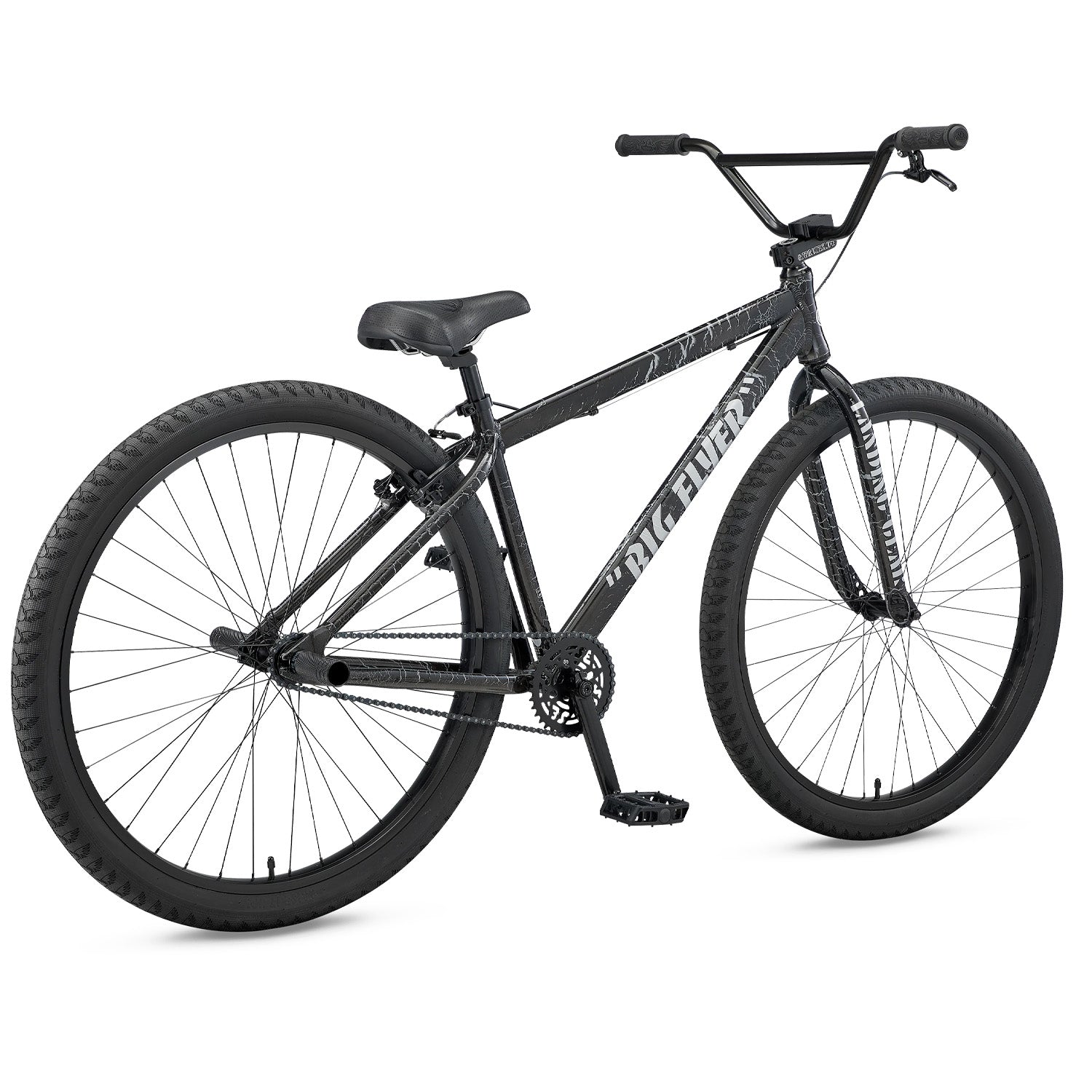 SE Big Flyer 29" BMX 2025, Black Crackle, bixbybicycles.com