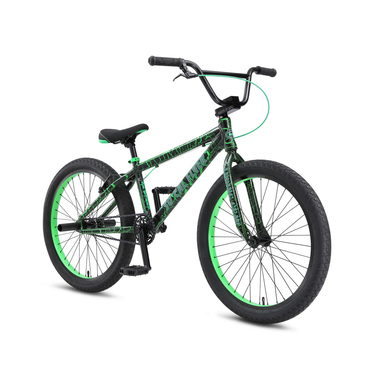 SE So Cal Flyer 24" BMX, Green Crackle, bixbybicycles.com