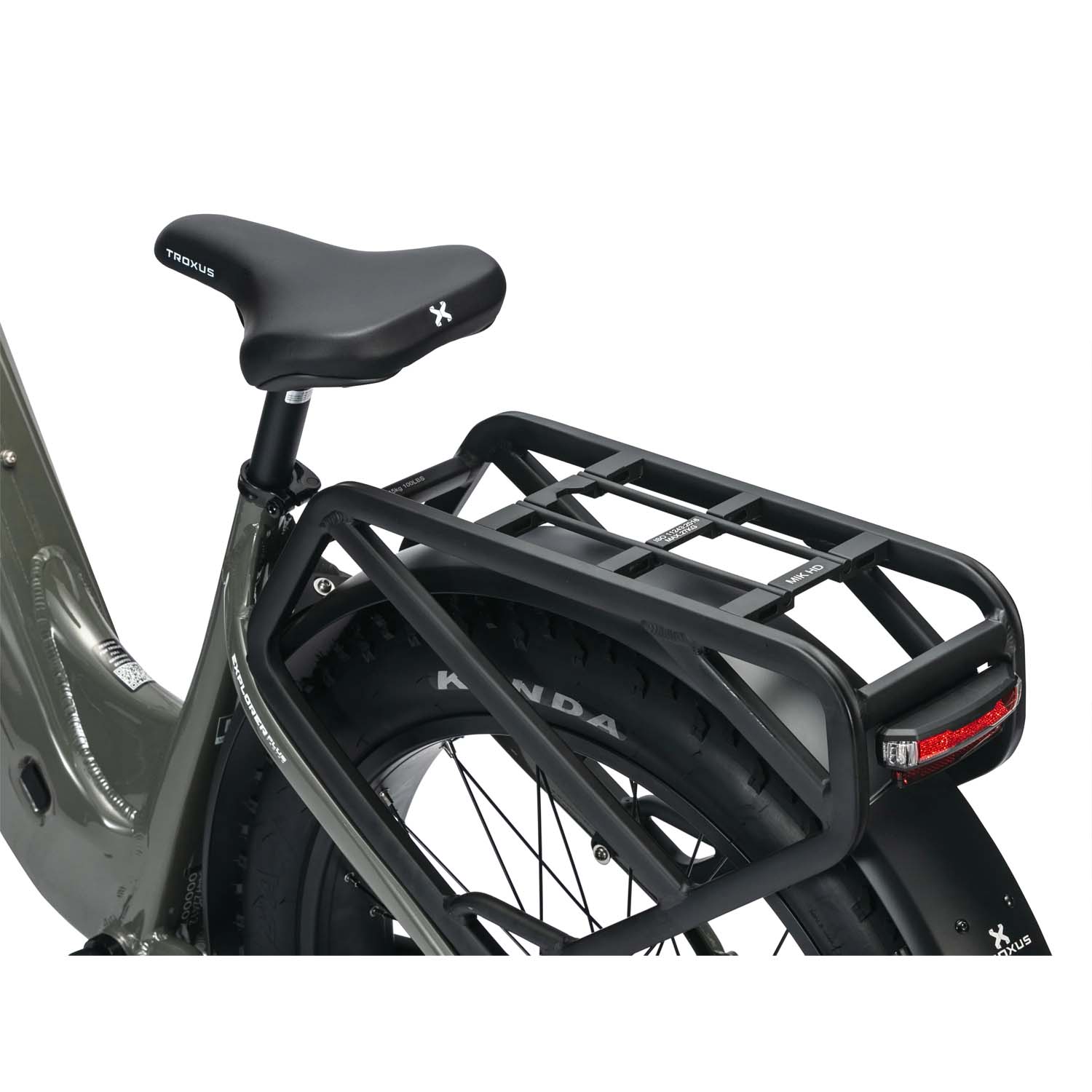 Troxus Explorer MIK Plus St 26" Fat Tire e-Bike, Matt Deep Moss, bixbybicycles.com