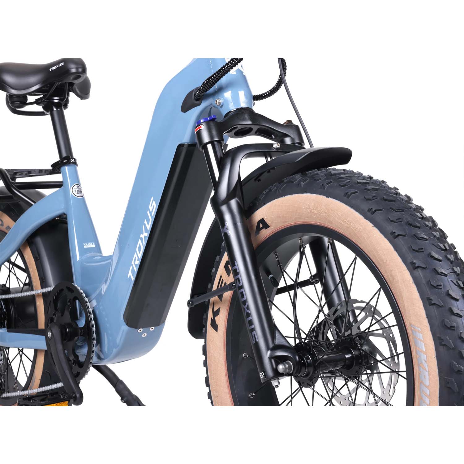 Troxus Lynx Plus 20, Non-folding e-bike, Cadet Blue, bixbybicycles.com