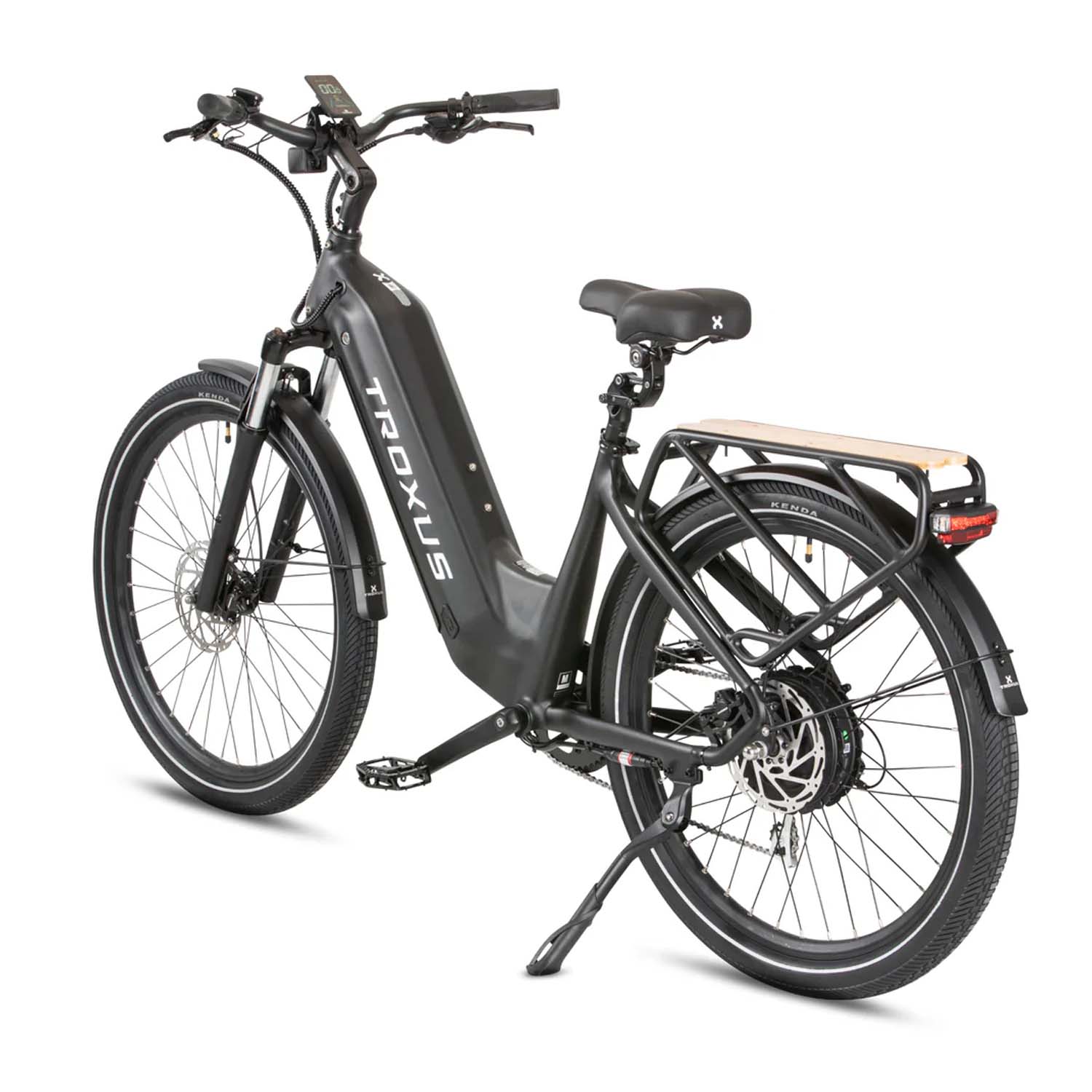 Troxus Trax Plus Step Thru 27.5" Tire, eBike, 750 Watt, Black, BixbyBicycles.com