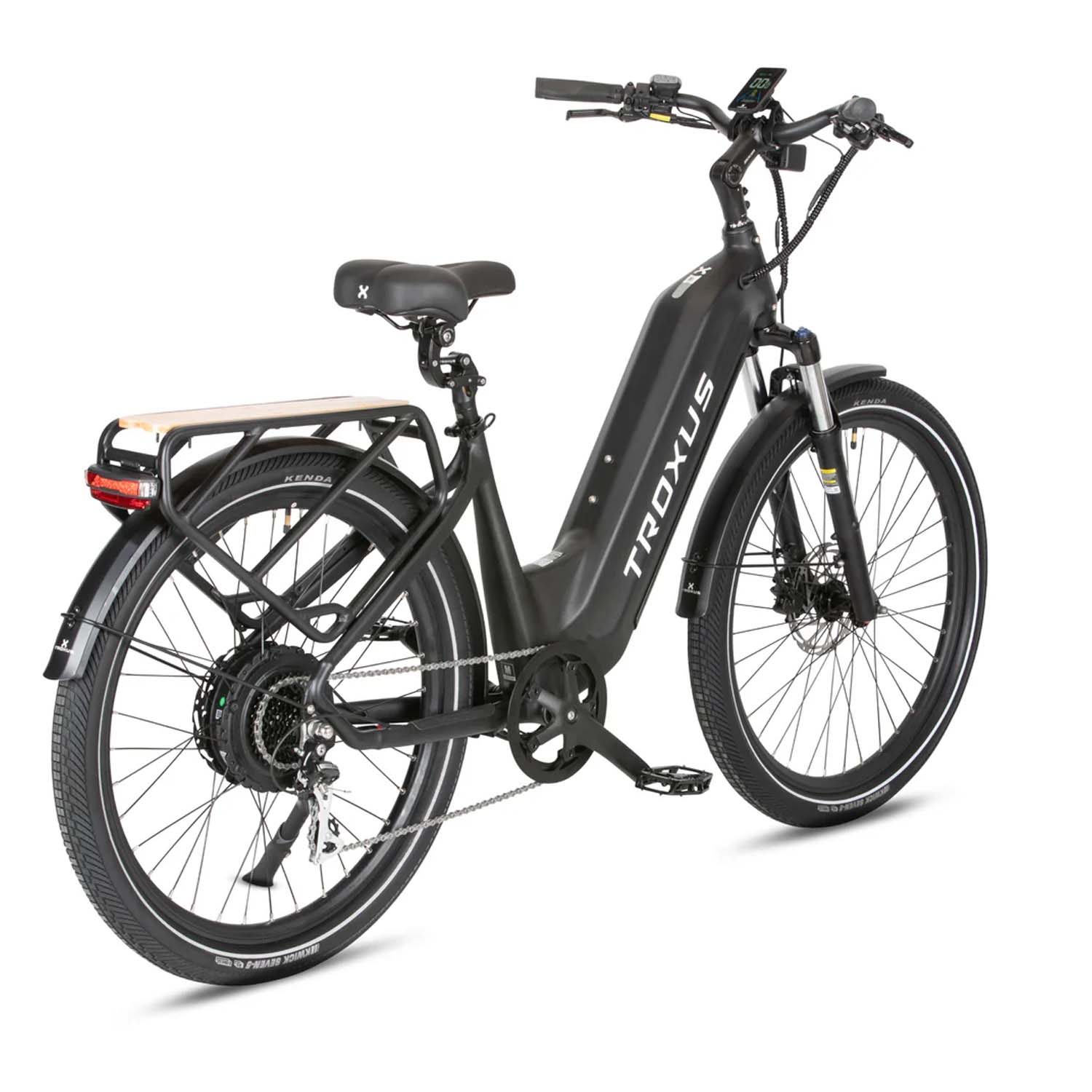 Troxus Trax Plus Step Thru 27.5" Tire, eBike, 750 Watt, Black, BixbyBicycles.com