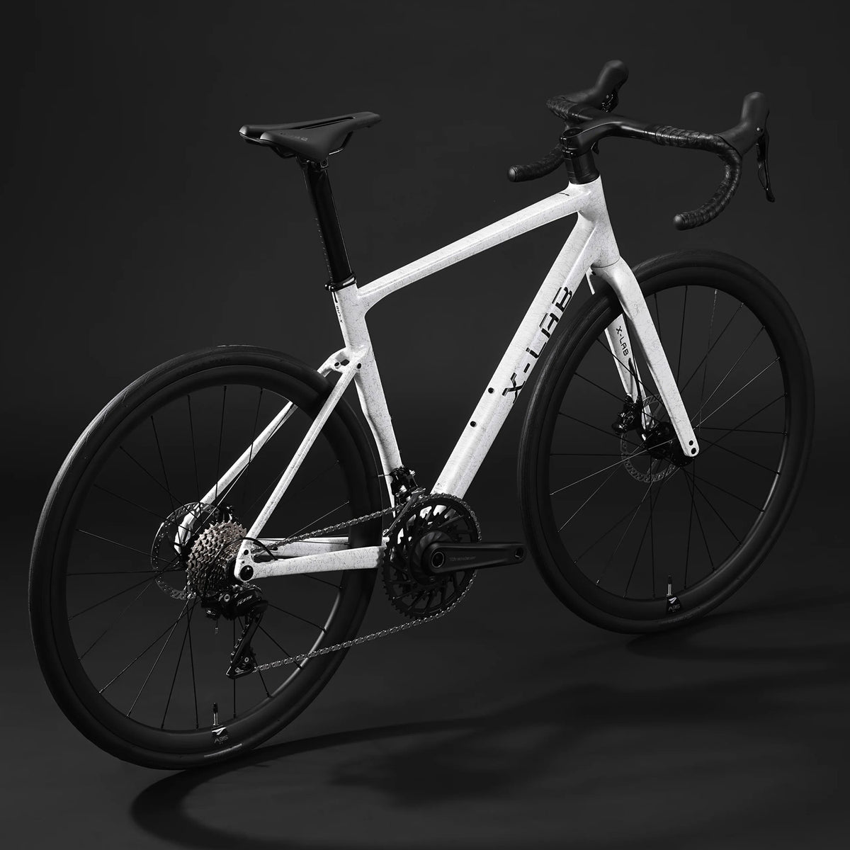 X LABS RS5 Shimano 105 Cable Road Bike, WaveBreaker White, bixbybicycles.com