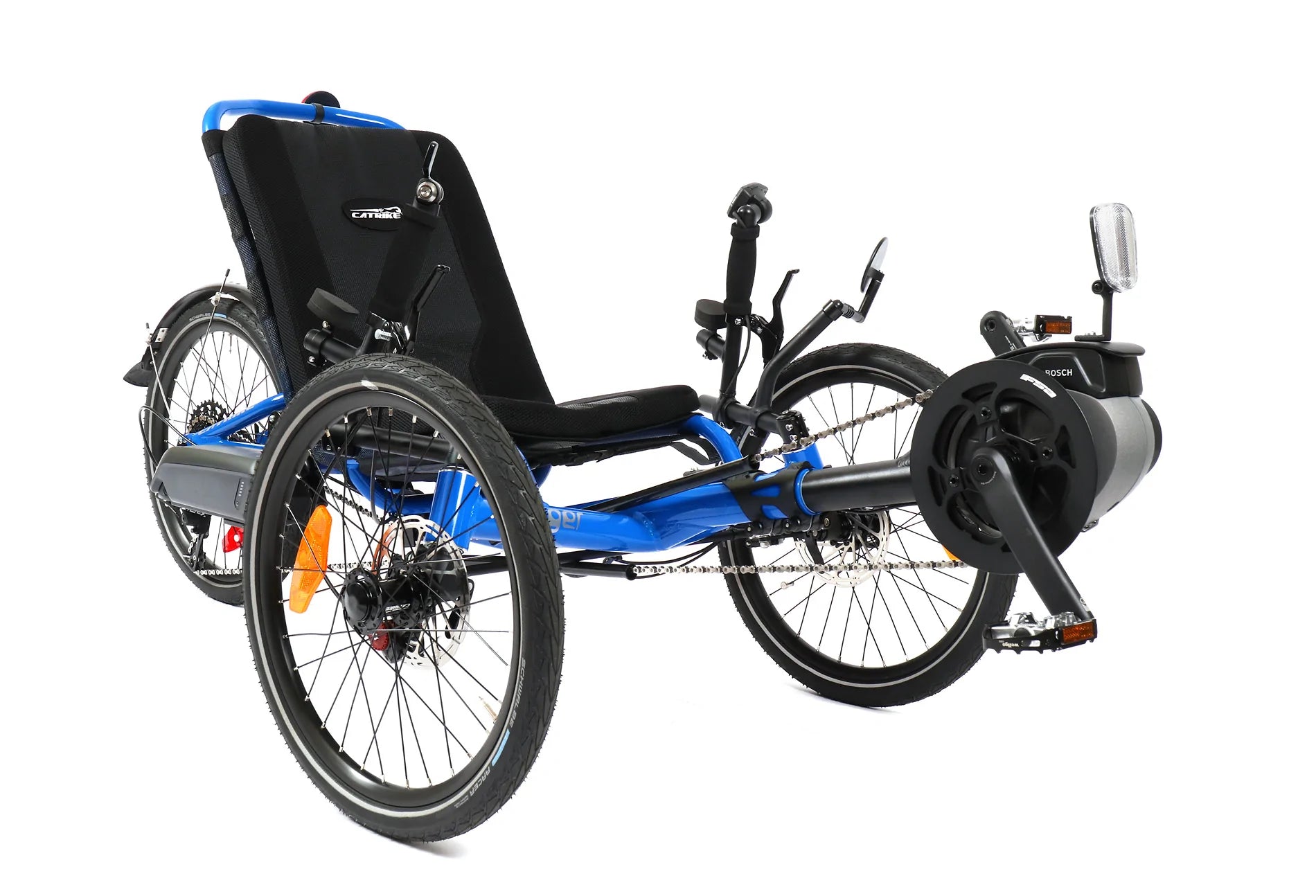 Catrike 5.5.9 Trike front, Electric Blue, BixbyBicycles.com