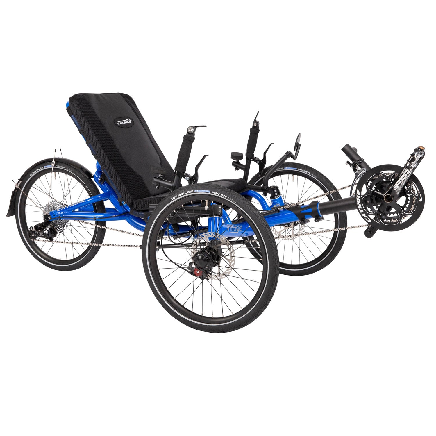 Catrike Villager Trike 2018 Electric Blue 3/4 view, Bixby Bicycles, Oklahoma