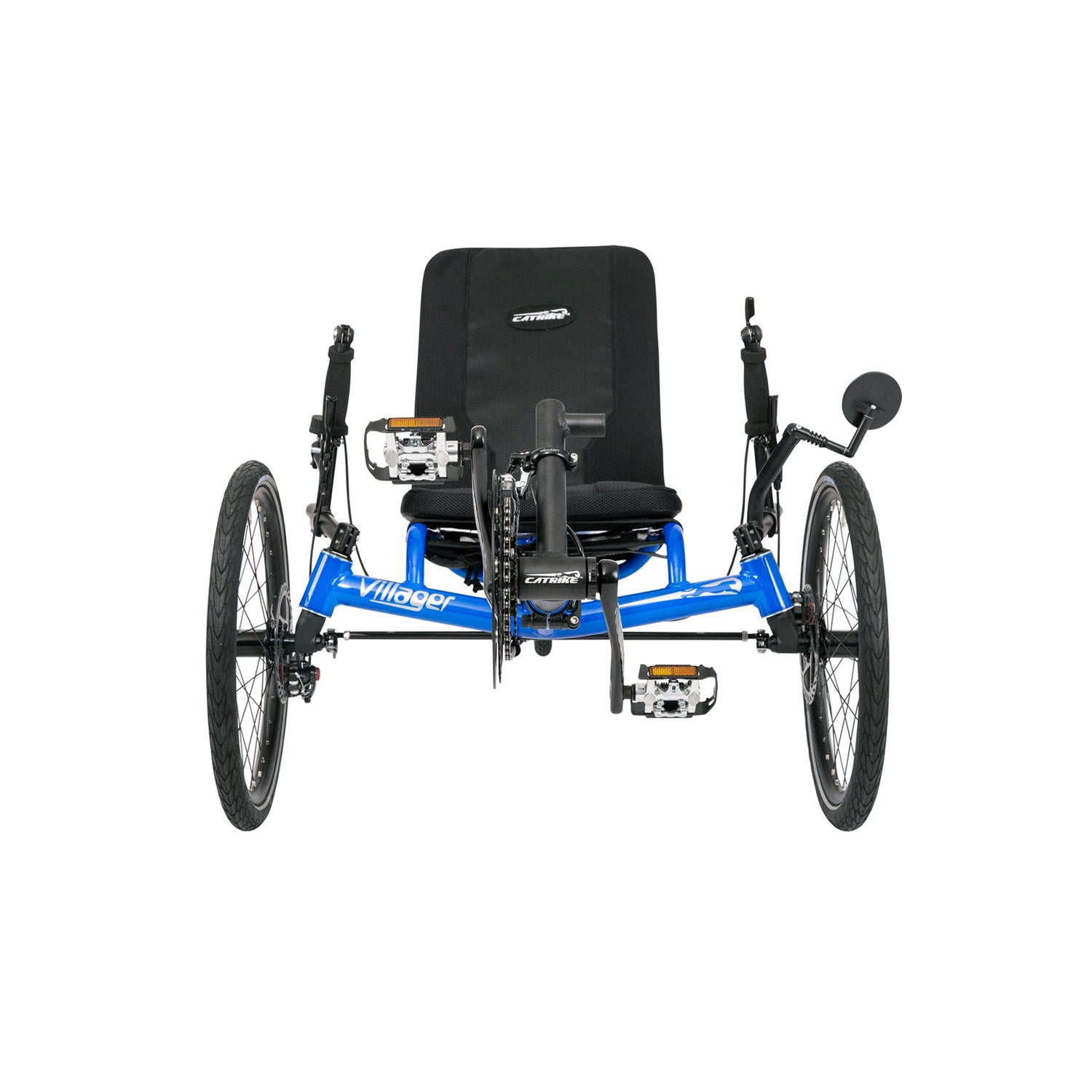 Catrike Villager Trike 2018 Electric Blue front view, Bixby Bicycles, Oklahoma