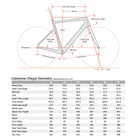 Cervélo Caledonia Ulterga (Oasis) geometry, sold at Bixby Bicycles, Oklahoma
