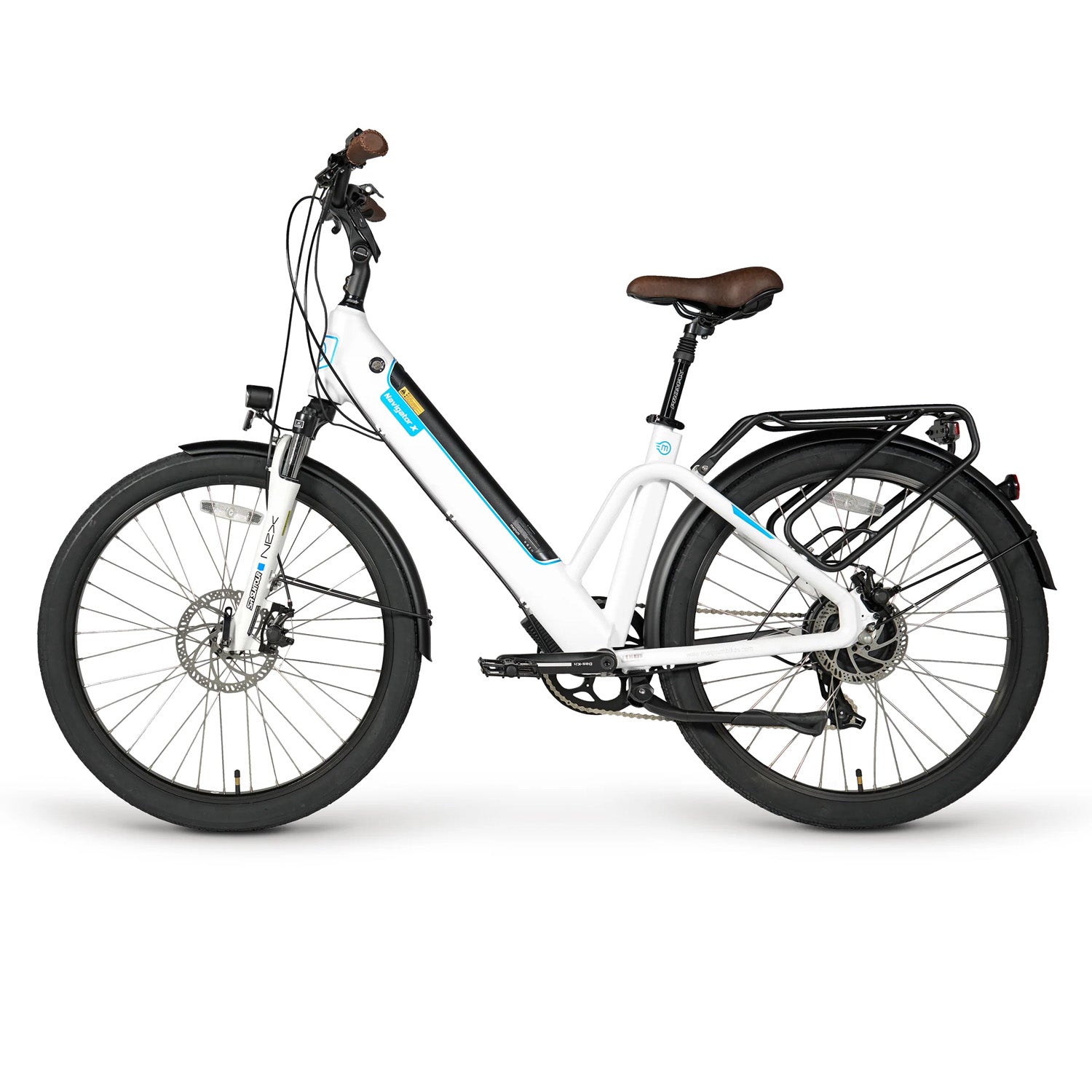 Magnum Navigator City Touring E-Bike White/Blue, Bixby Bicycles, Oklahoma