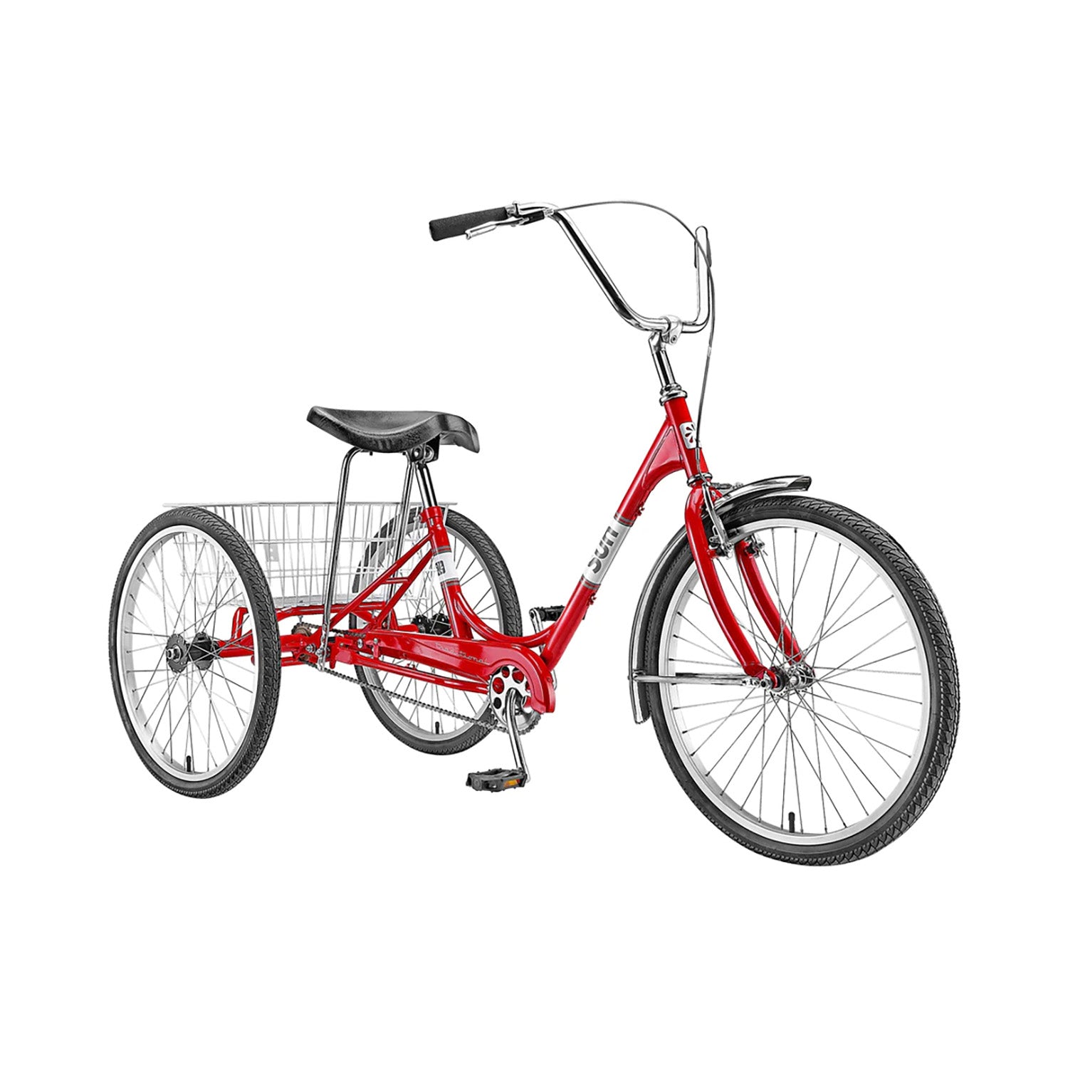 Sun Bicycle Traditional 24 Trike, front view Red Metallic, Bixby Bicycles, Oklahoma