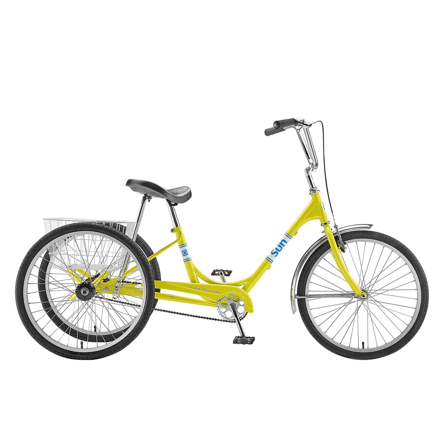 Sun Bicycle Traditional 24 Trike, side view Yellow Pearl, Bixby Bicycles, Oklahoma