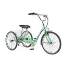 Sun Bicycle Traditional 24 7 Speed Trike, front view Green Pearl, Bixby Bicycles, Oklahoma