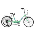 Sun Bicycle Traditional 24 7 Speed Trike, side view Green Pearl, Bixby Bicycles, Oklahoma