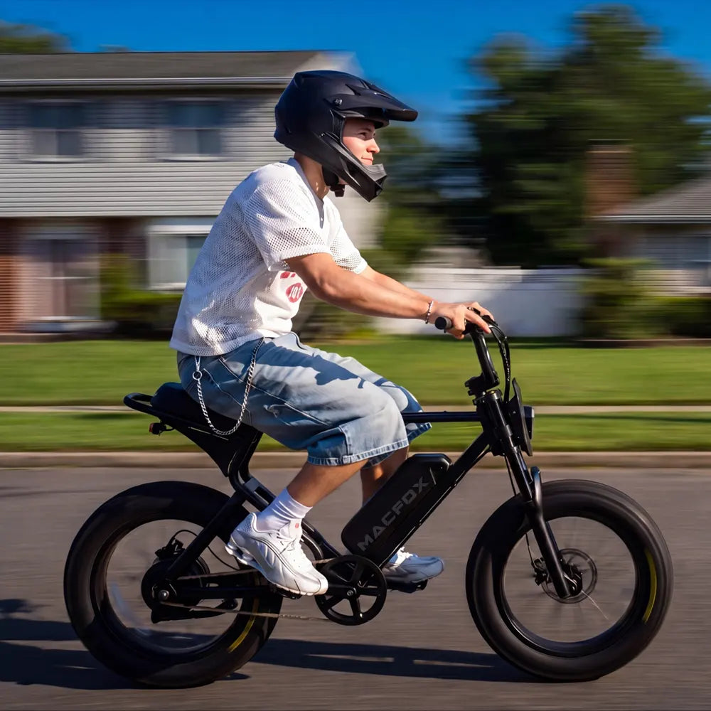 Macfox X1S Commuter E-Bike, 500W 48V, Black, bixbybicycles.com