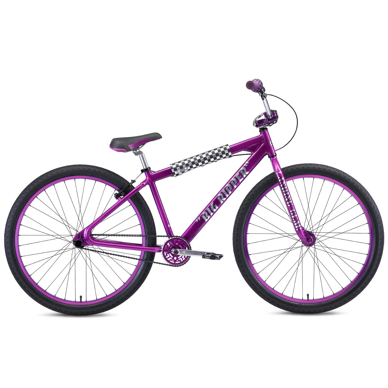 SE Bikes BMX Big Ripper 29" Wheel 2023, Purple Rain, side view, Bixby Bicycles, OK