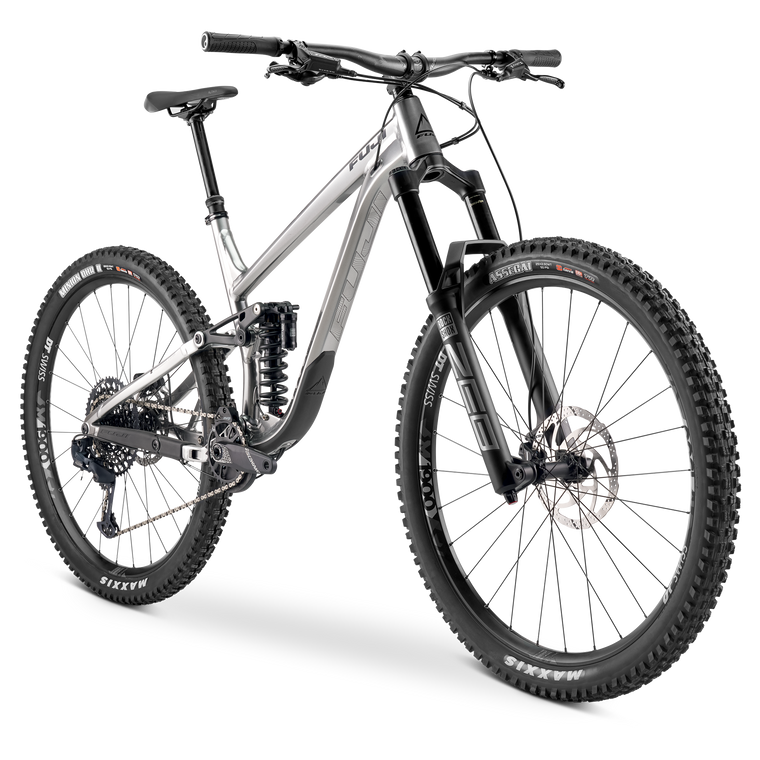 Fuji Rakan  1.1 LT Full Suspension Mountain Bike, 29ER, Silver, bixbybicycles.com