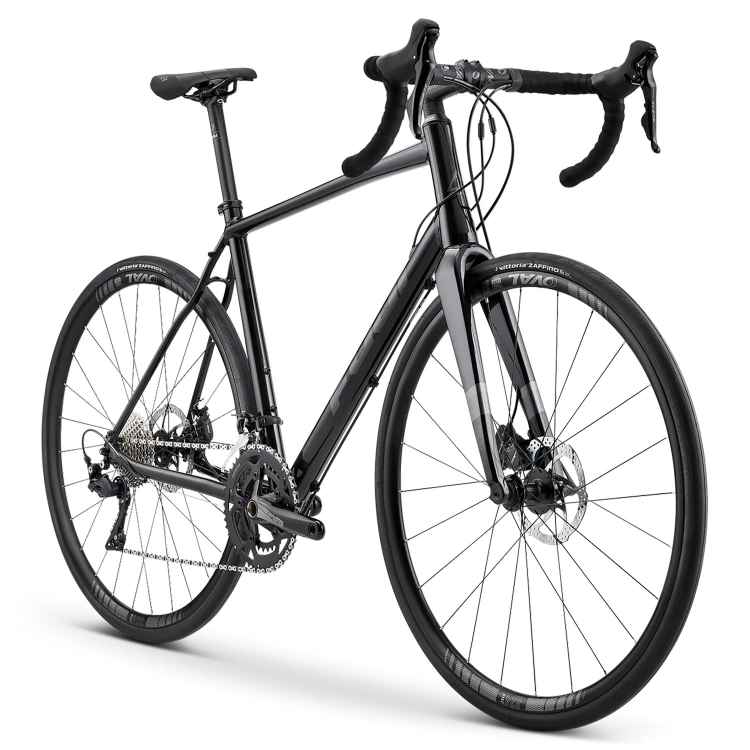 Fuji Sportif 1.1 - 46cm, Pearl Black/Charcoal, front view, Bixby Bicycles, Oklahoma