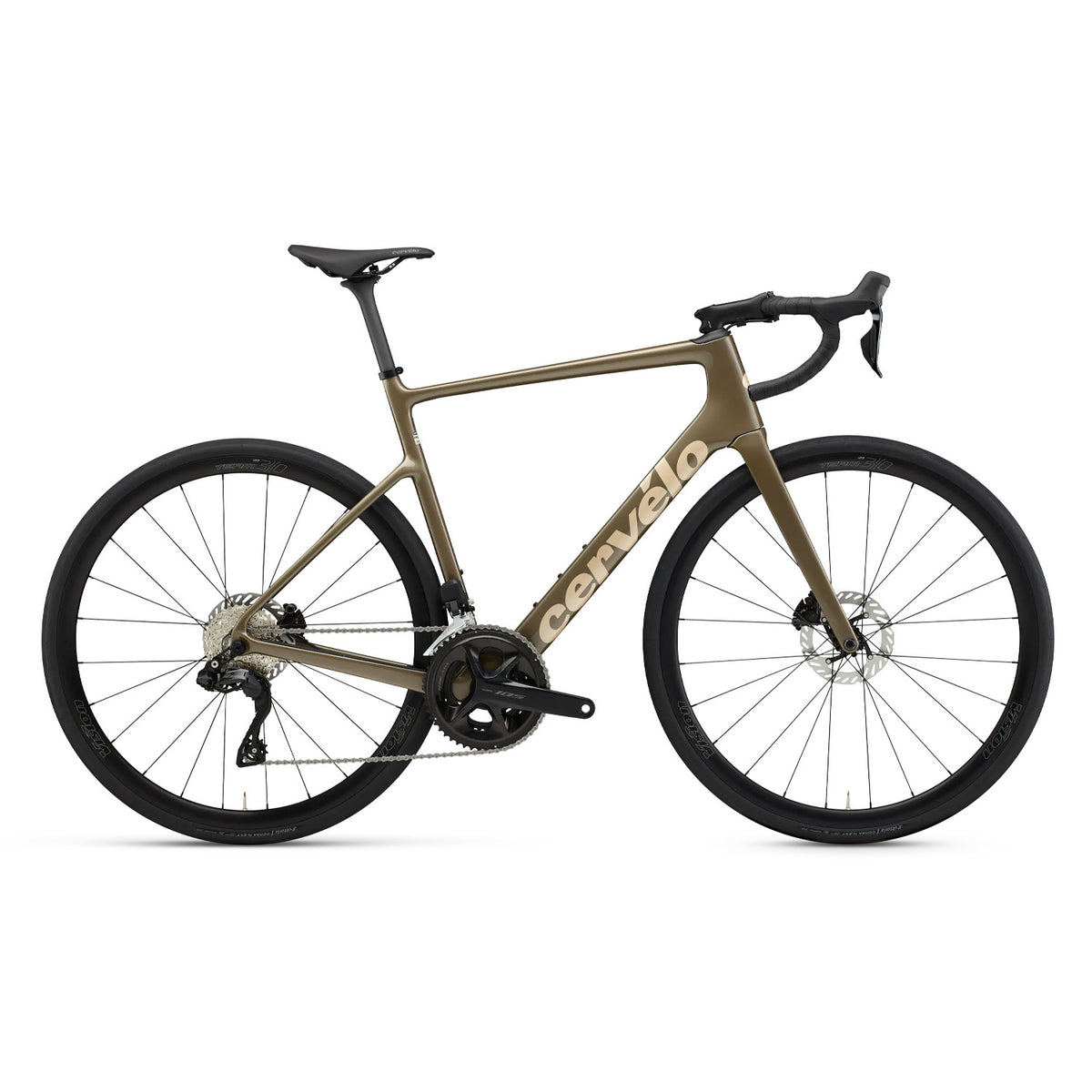 2027 Cervélo Caledonia Road Bike, Shimano 105 Cable, Mocha, bixbybicycles.com