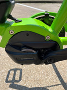 YUBA FastRack Cargo/Passenger E-Bike, Green, Gently Used, bixbybicycles.com