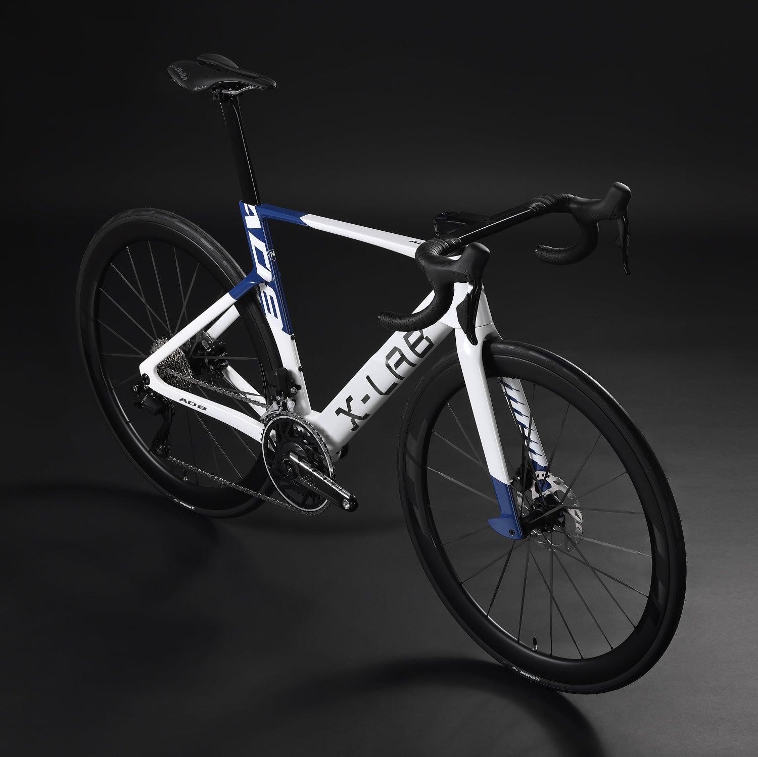 A-LAB AD8 Shimano 105 Di2 Road Bike, Starlight Blue/White, bixbybicycles.com