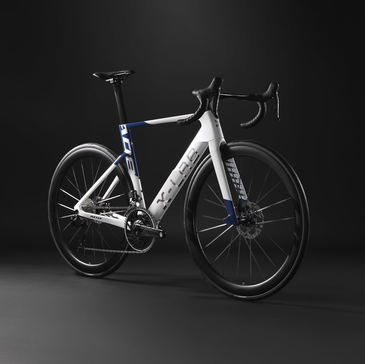 A-LAB AD8 Shimano 105 Di2 Road Bike, Starlight Blue/White, bixbybicycles.com
