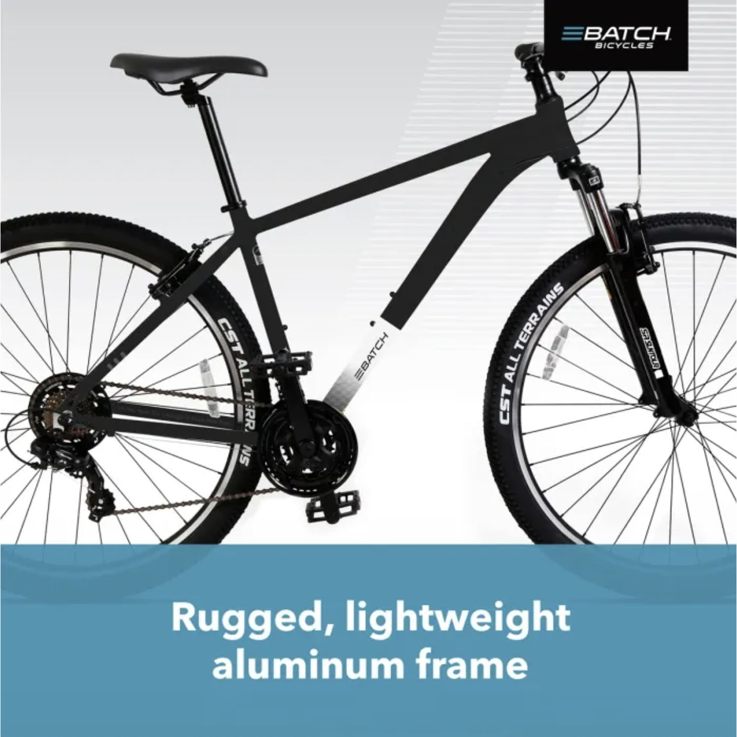 BATCH Mountain Bike, 3 by 7 Speed, Matte Black | Large 29