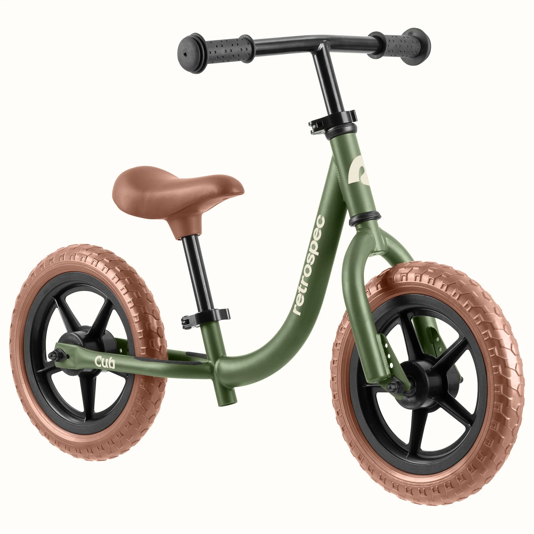 Retrospec Cub Balance Bike (18mo - 4yrs) Olive Green, bixbybicycles.com