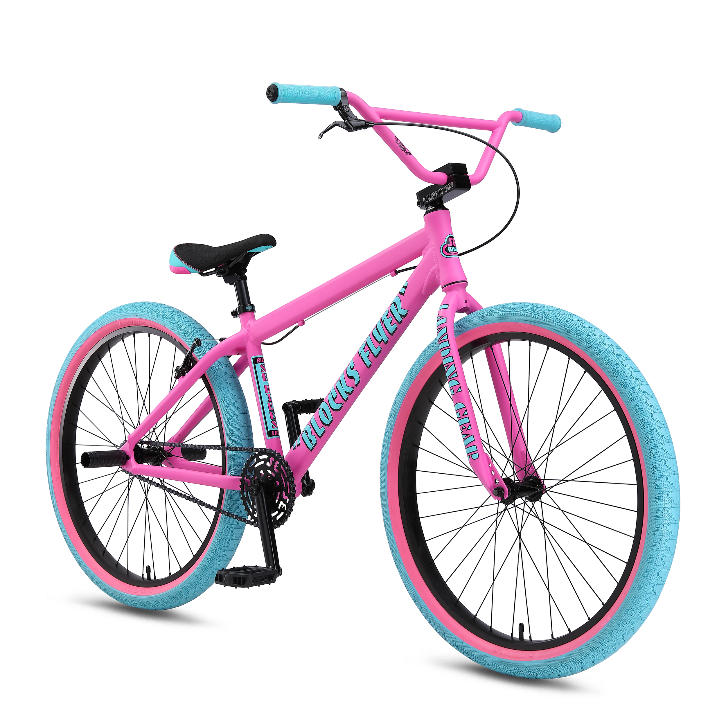SE Blocks Flyer 26" BM Pink Bubble Gum, bixbybicycles.com