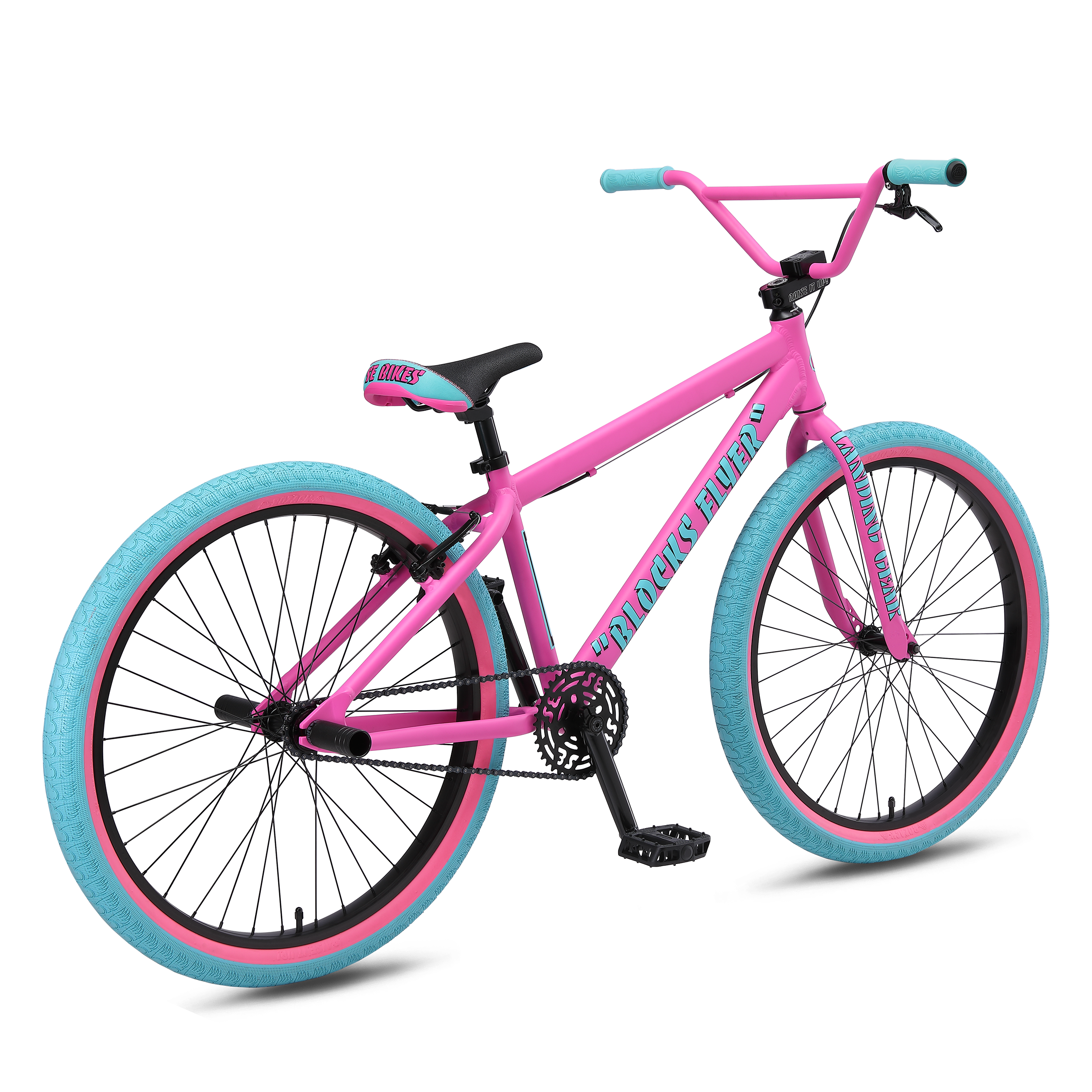 SE Blocks Flyer 26" BM Pink Bubble Gum, bixbybicycles.com