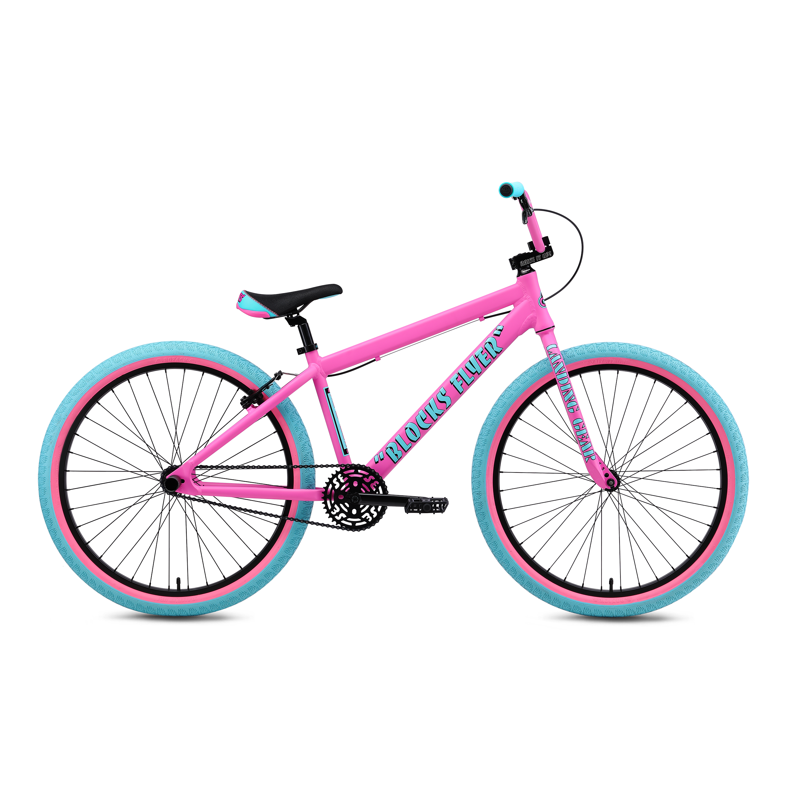 SE Blocks Flyer 26" BM Pink Bubble Gum, bixbybicycles.com