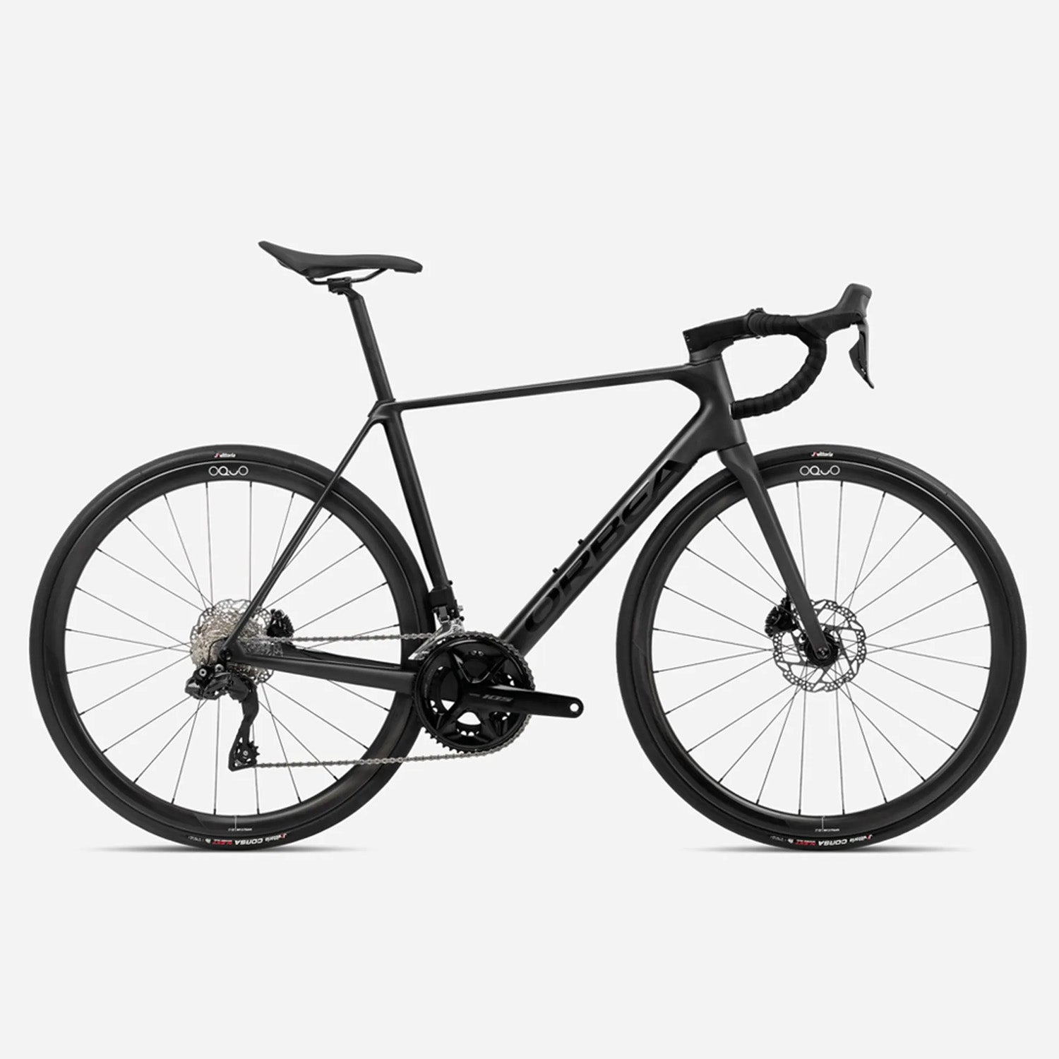 Orbea Orca M35I 2025 105 Di2 Carbon Road Bike, Carbon Wheels,  Black/Black, bixbybicycles.com