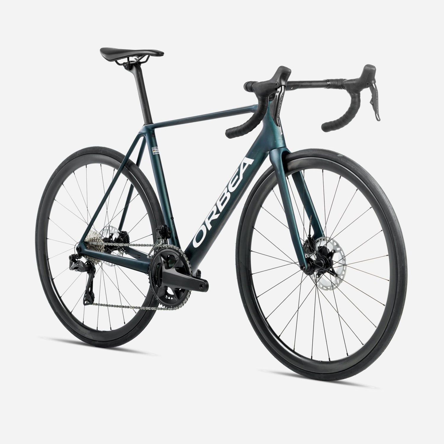 Orbea Orca M35I 2025 105 Di2 Carbon Road Bike, Carbon Wheels,  Green/White, bixbybicycles.com