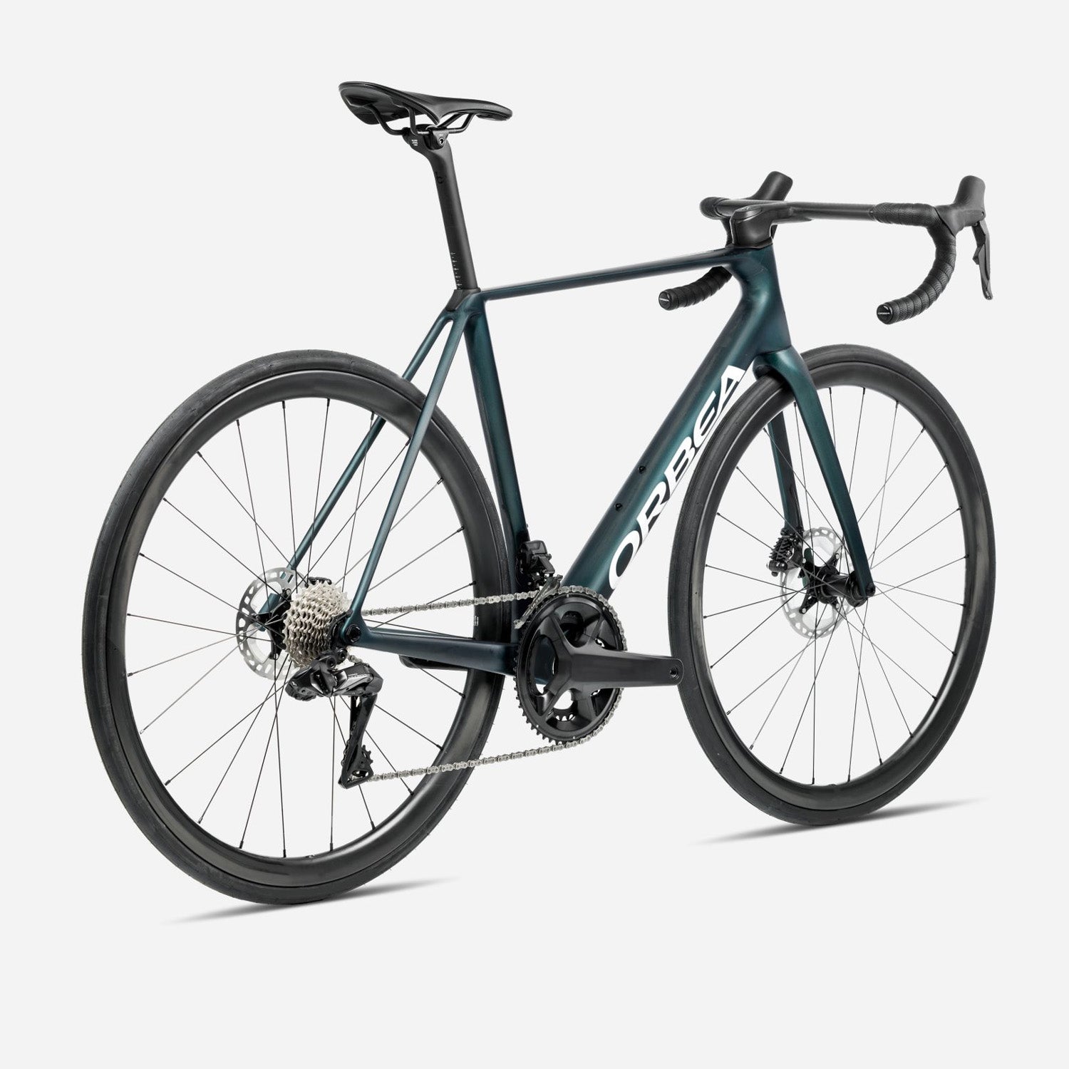 Orbea Orca M35I 2025 105 Di2 Carbon Road Bike, Carbon Wheels,  Green/White, bixbybicycles.com