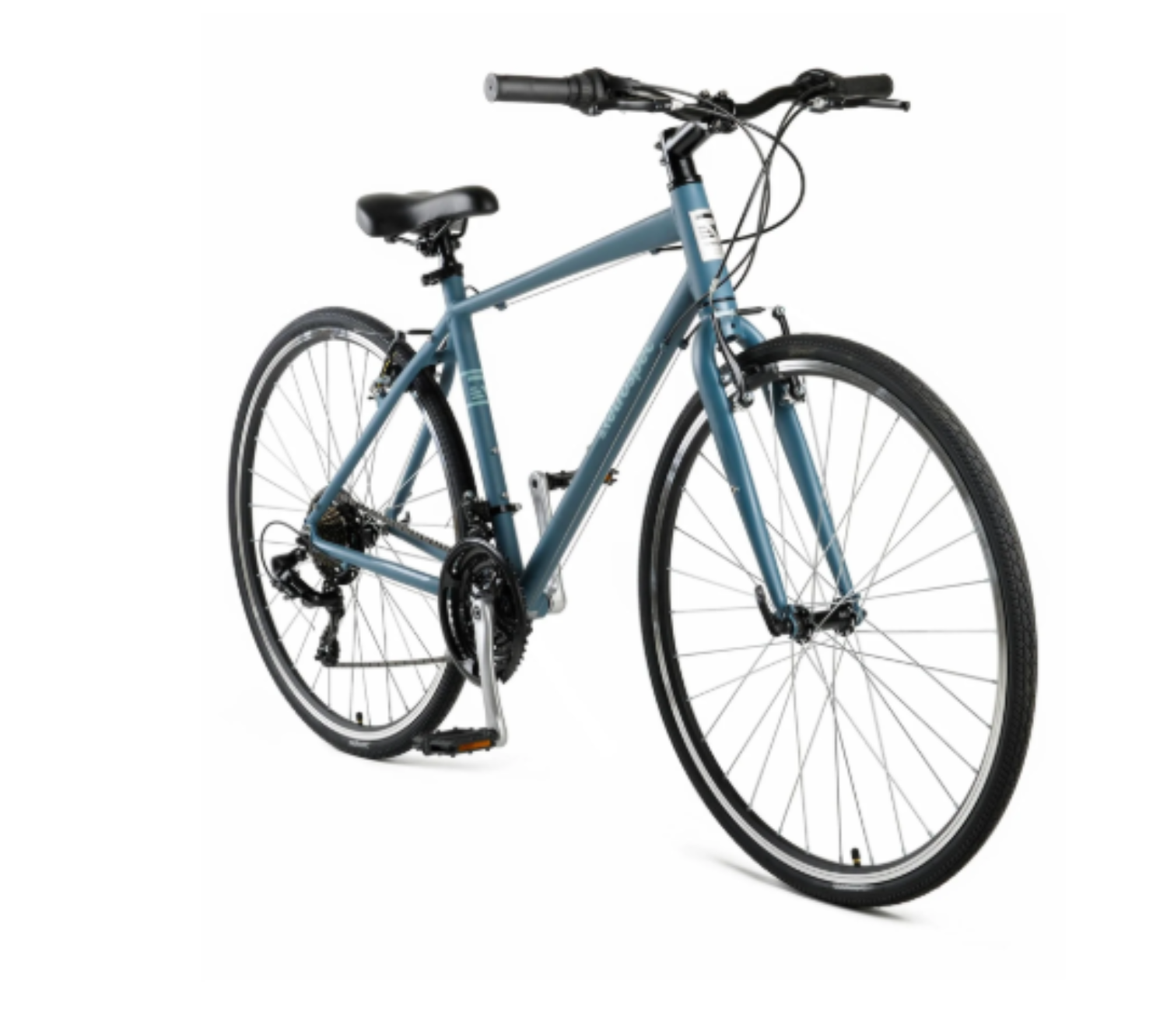 Retrospec Atlas Diamond Frame, 21 Speed, Matte GRANITE Blue, bixbybicycles.com