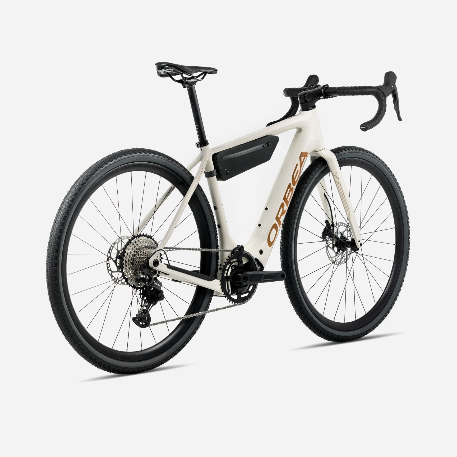 Orbea Denna H50 eBike gravel bike in white, bixbybicycles.com