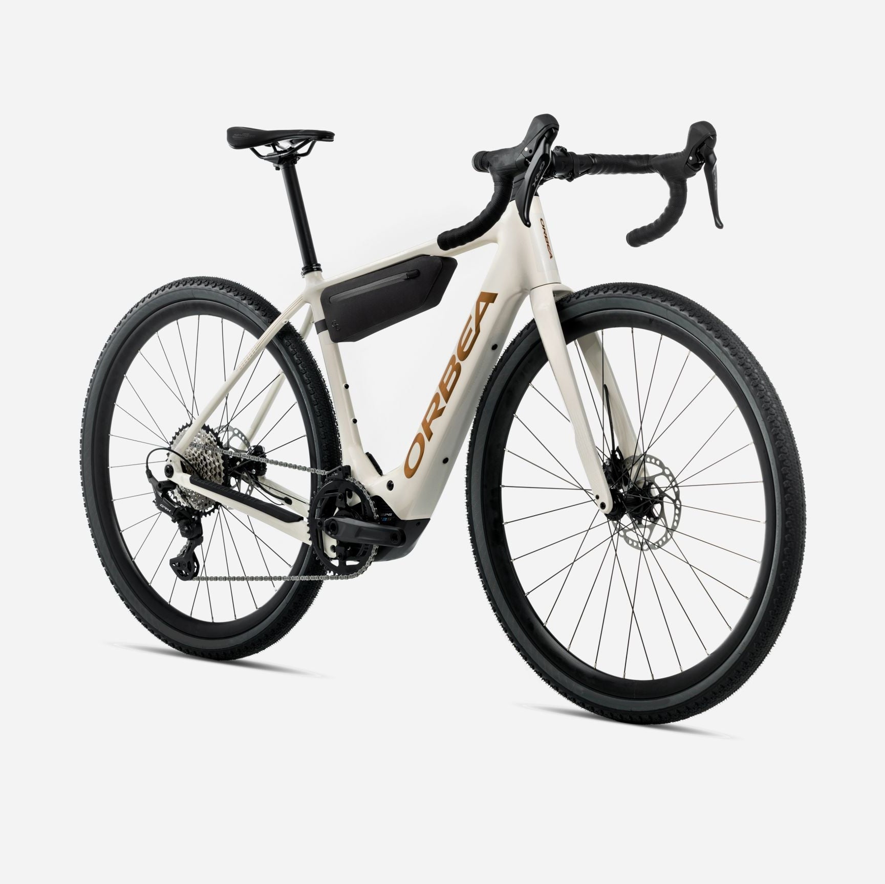 Orbea Denna H50 eBike gravel bike in white, bixbybicycles.com