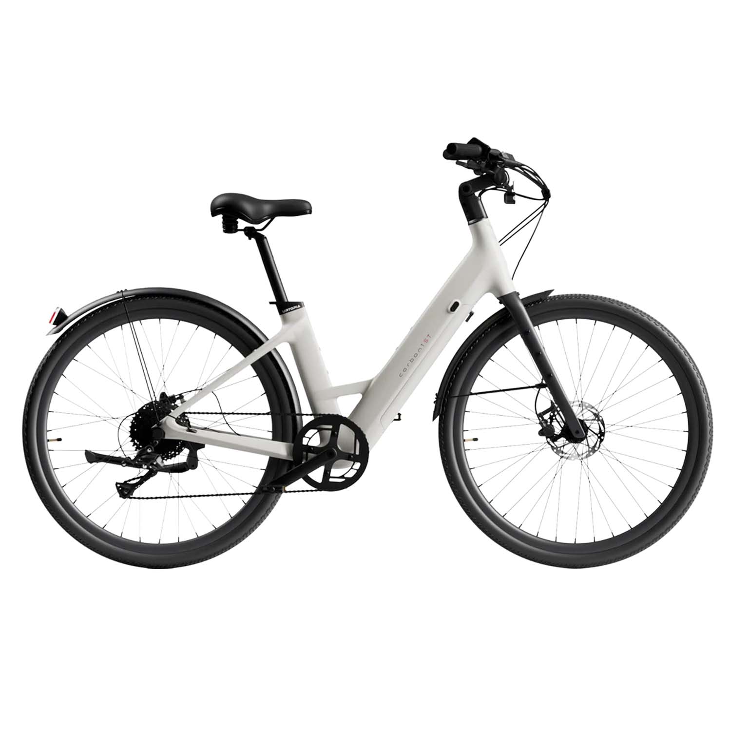 Urtopia Carbon Classic, with Throttle, 2026, Step Thru, White, bixbybicycles.com