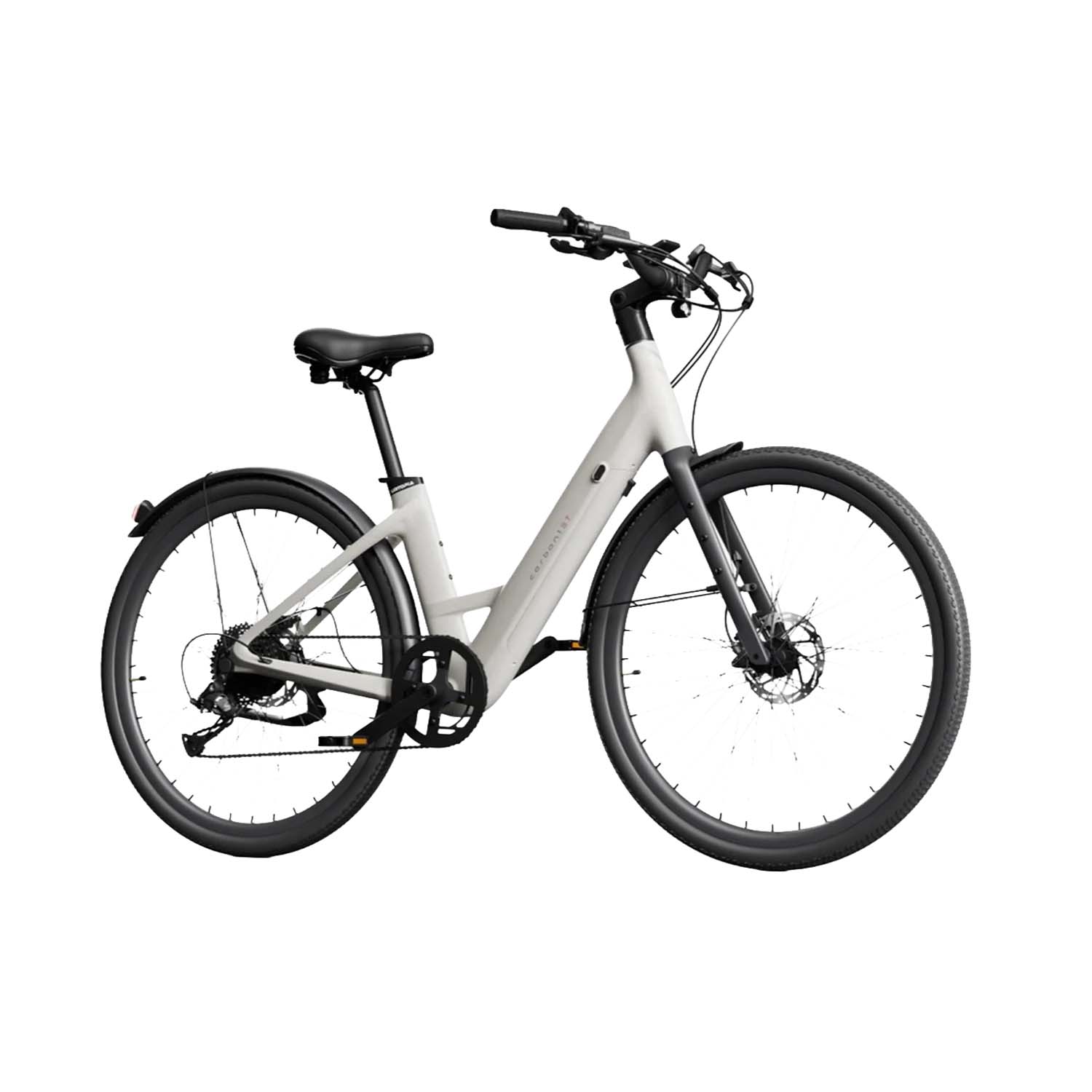 Urtopia Carbon Classic, with Throttle, 2026, Step Thru, White, bixbybicycles.com