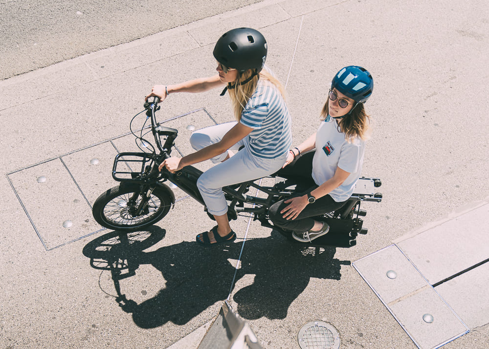 YUBA FastRack Cargo/Passenger E-Bike, Green, Gently Used, bixbybicycles.com