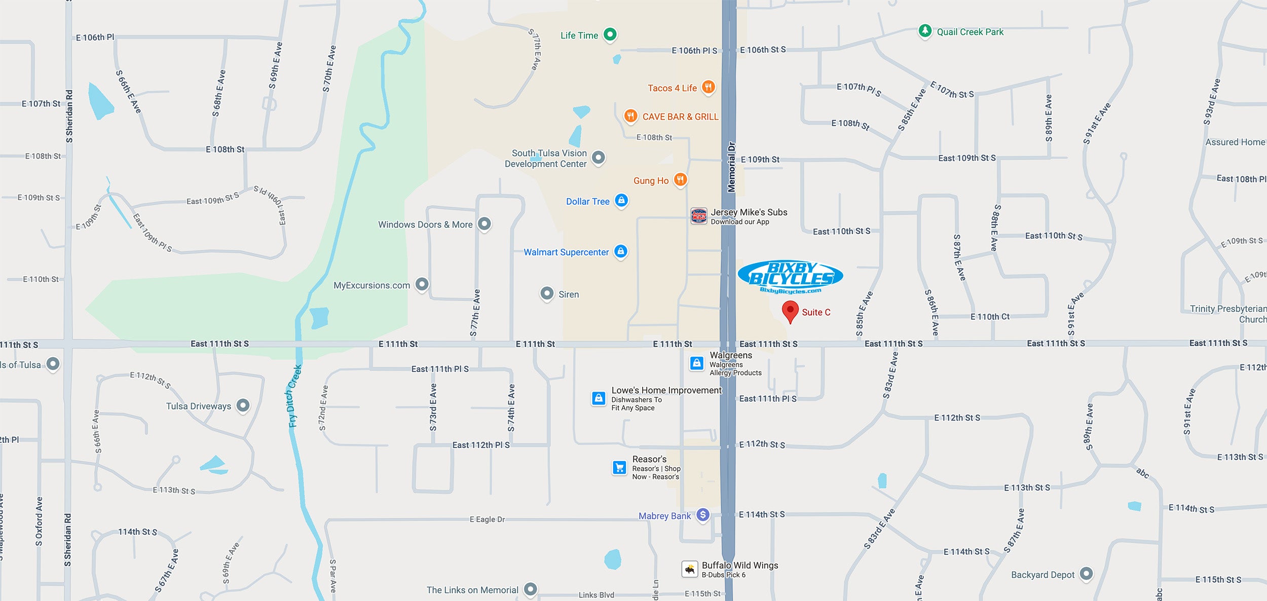 Map for Bixby Bicycles & Accessories