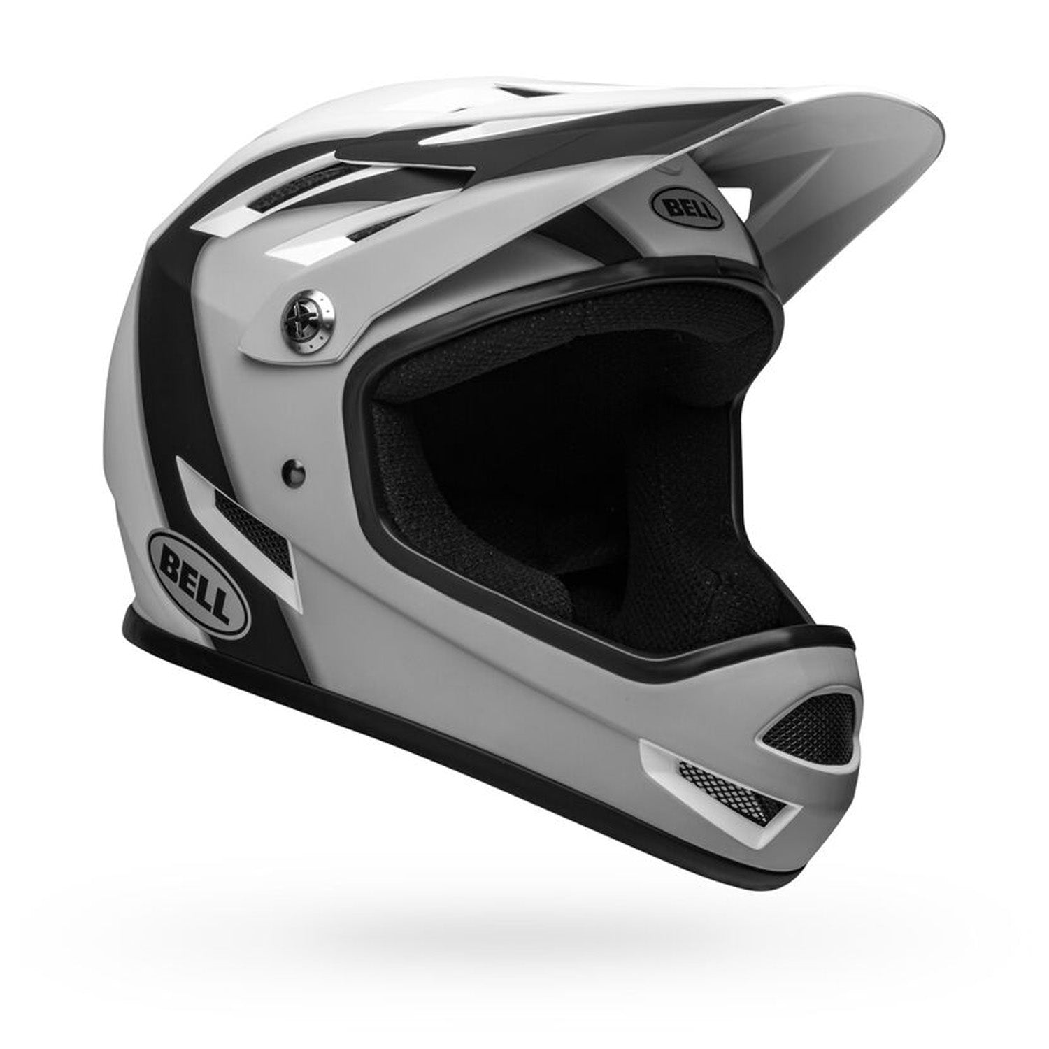 Bell Sanction Helmet front side - Matte Black/White, Bixby Bicycles, bixbybicycles.com