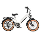 AIMA Big Sur Sport 20" Wheel Step Thru E-Bike, Ivory White, bixbybicycles.com