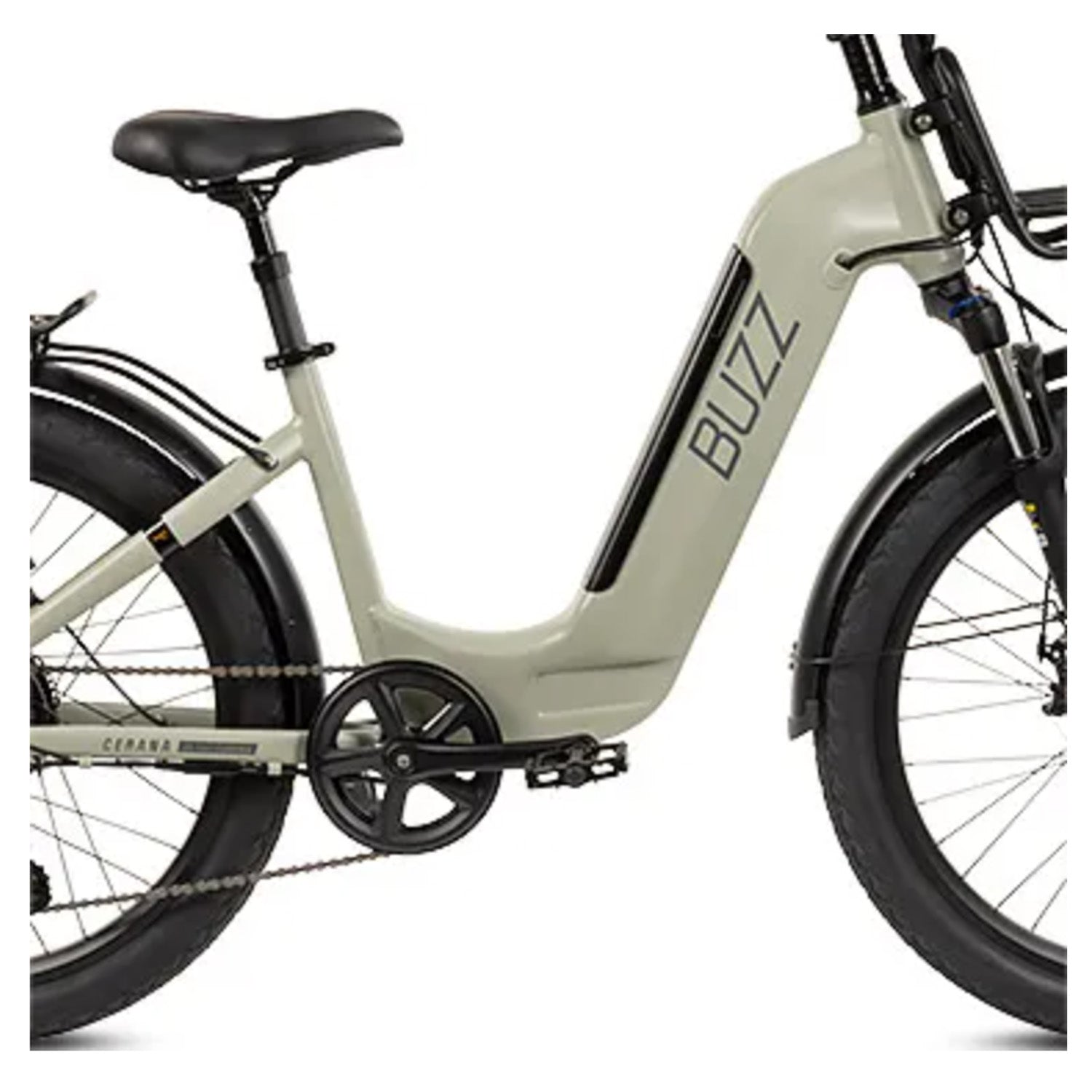 Buzz Cerana 2ST Commuter eBike, 24" Tire, Low Step, Black, frame, bixbybicycles.com
