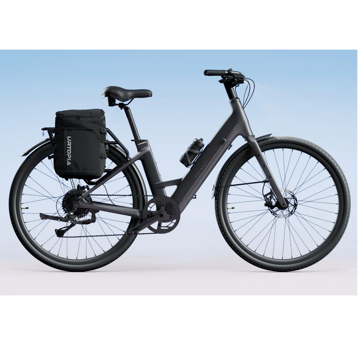 Urtopia Carbon 1 Pro, Step-Thru E-Bike, Matte Black, Bixbybicycles.com