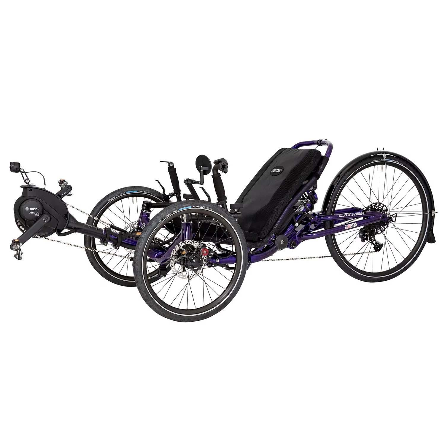 Catrike Dumont ECAT 2020, E-Trike purple, bixbybicycles.com