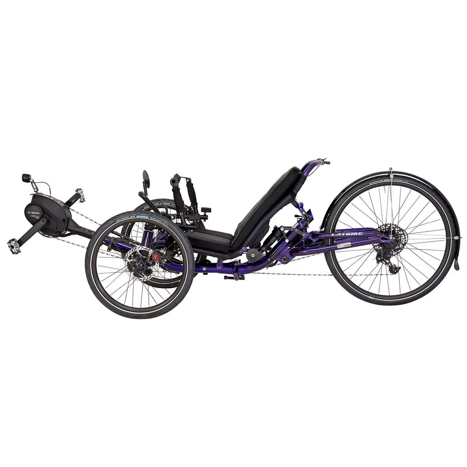 Catrike Dumont ECAT 2020, E-Trike purple, bixbybicycles.com
