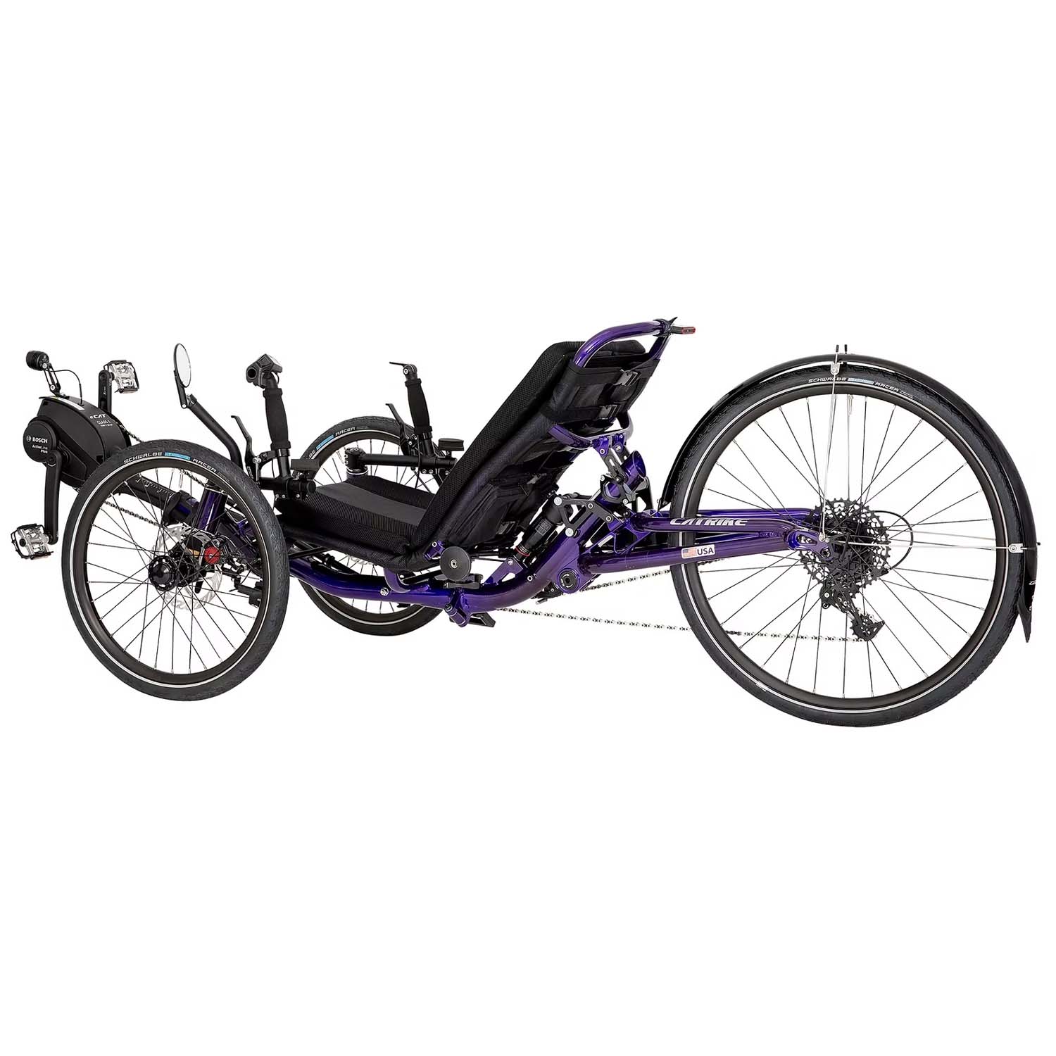 Catrike Dumont ECAT 2020, E-Trike purple, bixbybicycles.com