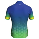 Blue and Green Honeycomb Bixby Jersey, bixbybicycles.com