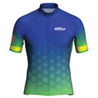 Blue and Green Honeycomb Bixby Jersey, bixbybicycles.com
